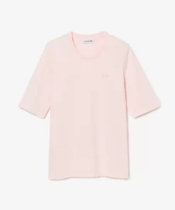 Lacoste T-Shirts-Women'S Crew Neck Cotton T-Shirt