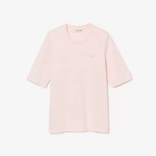 Lacoste T-Shirts-Women'S Crew Neck Cotton T-Shirt