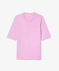 Lacoste T-Shirts-Women'S Crew Neck Cotton T-Shirt