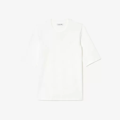 Lacoste T-Shirts-Women'S Crew Neck Cotton T-Shirt