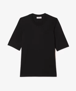 Lacoste T-Shirts-Women'S Crew Neck Cotton T-Shirt