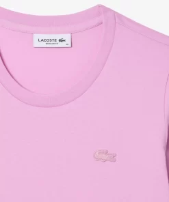 Lacoste T-Shirts-Women'S Crew Neck Cotton T-Shirt