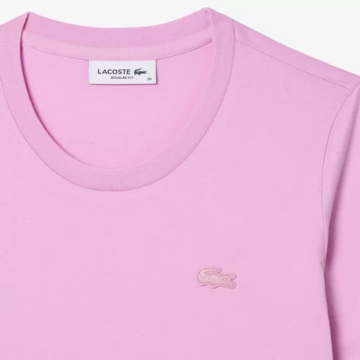 Lacoste T-Shirts-Women'S Crew Neck Cotton T-Shirt