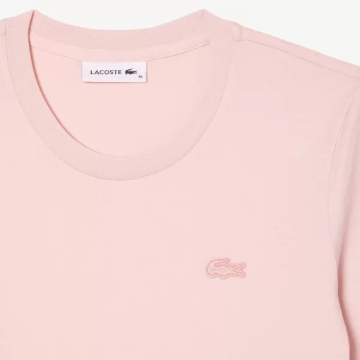 Lacoste T-Shirts-Women'S Crew Neck Cotton T-Shirt