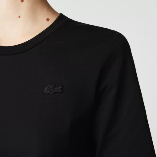 Lacoste T-Shirts-Women'S Crew Neck Cotton T-Shirt