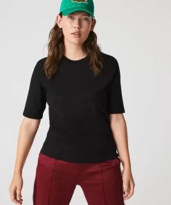 Lacoste T-Shirts-Women'S Crew Neck Cotton T-Shirt