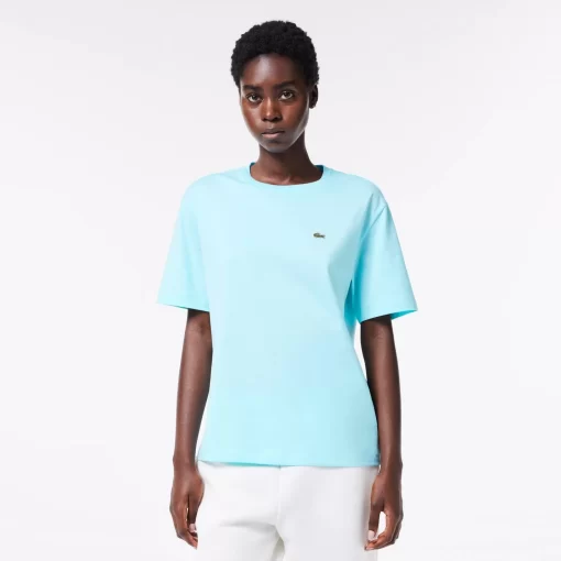 Lacoste T-Shirts-Women'S Crew Neck Premium Cotton T-Shirt