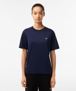 Lacoste T-Shirts-Women'S Crew Neck Premium Cotton T-Shirt