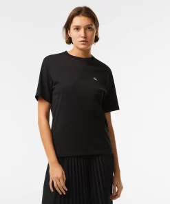 Lacoste T-Shirts-Women'S Crew Neck Premium Cotton T-Shirt