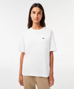 Lacoste T-Shirts-Women'S Crew Neck Premium Cotton T-Shirt