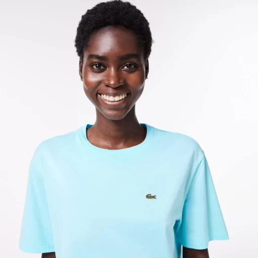 Lacoste T-Shirts-Women'S Crew Neck Premium Cotton T-Shirt