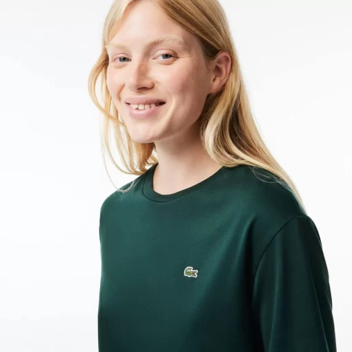 Lacoste T-Shirts-Women'S Crew Neck Premium Cotton T-Shirt