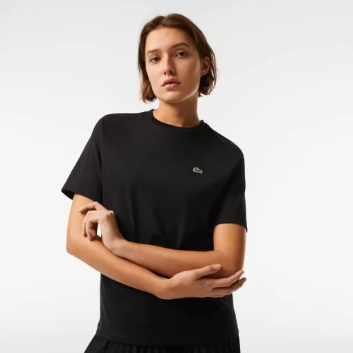 Lacoste T-Shirts-Women'S Crew Neck Premium Cotton T-Shirt