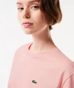 Lacoste T-Shirts-Women'S Crew Neck Premium Cotton T-Shirt