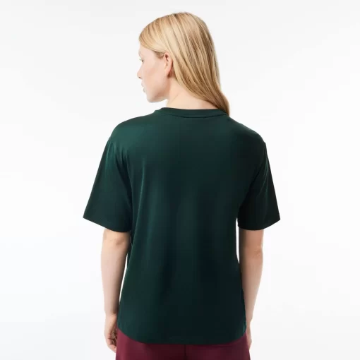 Lacoste T-Shirts-Women'S Crew Neck Premium Cotton T-Shirt