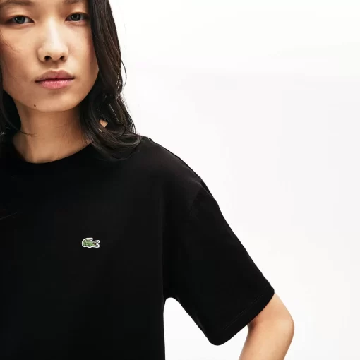 Lacoste T-Shirts-Women'S Crew Neck Premium Cotton T-Shirt