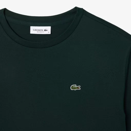 Lacoste T-Shirts-Women'S Crew Neck Premium Cotton T-Shirt