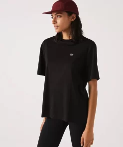 Lacoste T-Shirts-Women'S Crew Neck Premium Cotton T-Shirt