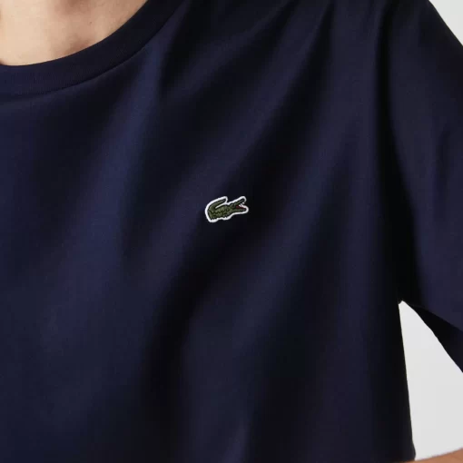 Lacoste T-Shirts-Women'S Crew Neck Premium Cotton T-Shirt