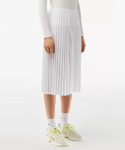 Lacoste Dresses & Skirts-Women'S Elasticised Waist Flowing Pleated Skirt