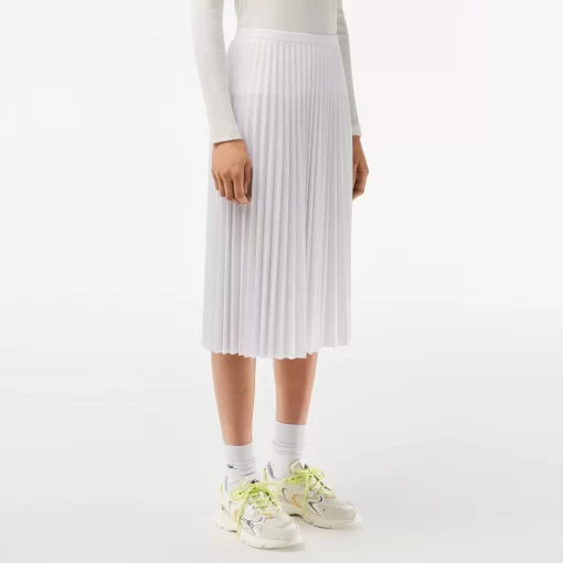 Lacoste Dresses & Skirts-Women'S Elasticised Waist Flowing Pleated Skirt