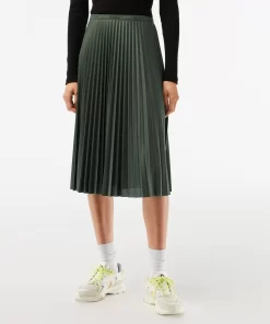 Lacoste Dresses & Skirts-Women'S Elasticised Waist Flowing Pleated Skirt