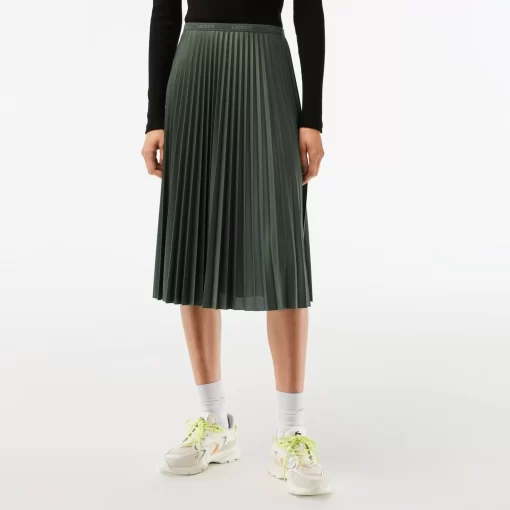 Lacoste Dresses & Skirts-Women'S Elasticised Waist Flowing Pleated Skirt