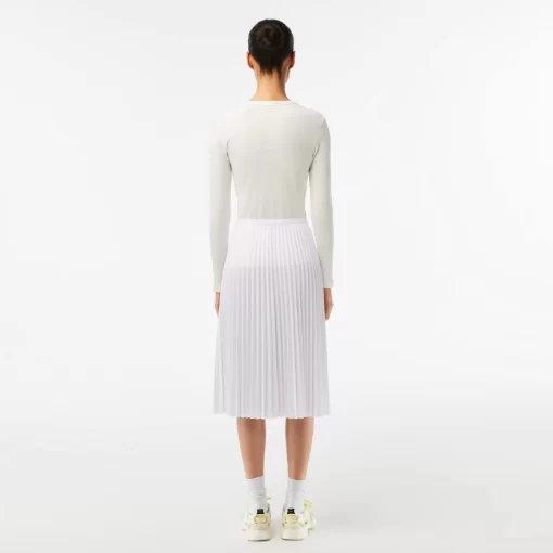 Lacoste Dresses & Skirts-Women'S Elasticised Waist Flowing Pleated Skirt