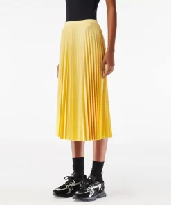 Lacoste Dresses & Skirts-Women'S Elasticised Waist Flowing Pleated Skirt