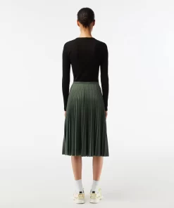 Lacoste Dresses & Skirts-Women'S Elasticised Waist Flowing Pleated Skirt