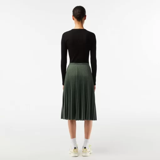 Lacoste Dresses & Skirts-Women'S Elasticised Waist Flowing Pleated Skirt