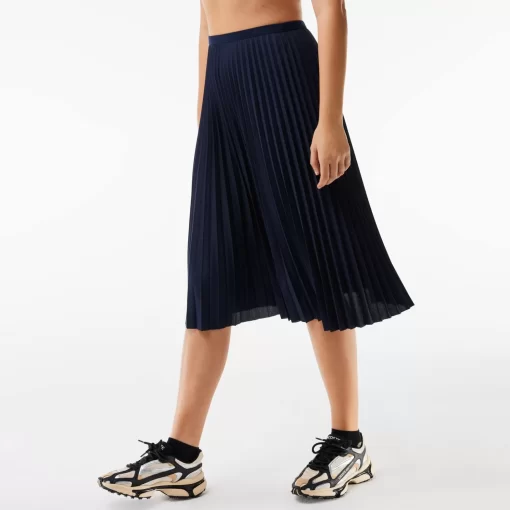 Lacoste Dresses & Skirts-Women'S Elasticised Waist Flowing Pleated Skirt