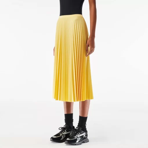 Lacoste Dresses & Skirts-Women'S Elasticised Waist Flowing Pleated Skirt