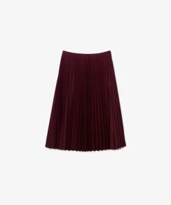 Lacoste Dresses & Skirts-Women'S Elasticised Waist Flowing Pleated Skirt