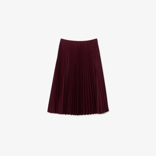 Lacoste Dresses & Skirts-Women'S Elasticised Waist Flowing Pleated Skirt