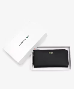 Lacoste Wallets & Small Leather Goods-Women'S L.12.12 Concept Petit Pique 12 Card Zip Wallet