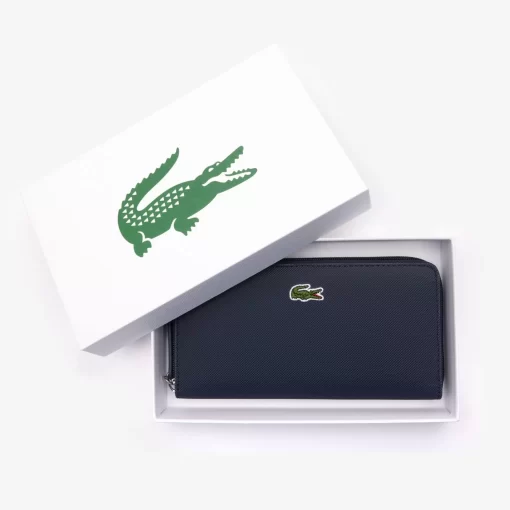 Lacoste Wallets & Small Leather Goods-Women'S L.12.12 Concept Petit Pique 12 Card Zip Wallet