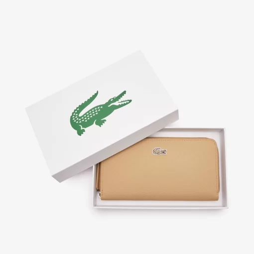 Lacoste Wallets & Small Leather Goods-Women'S L.12.12 Concept Petit Pique 12 Card Zip Wallet