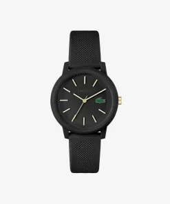 Lacoste Watches-Women'S .12.12 Black Silicone Strap Watch