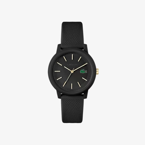 Lacoste Watches-Women'S .12.12 Black Silicone Strap Watch