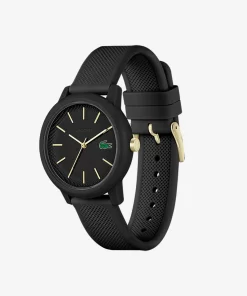 Lacoste Watches-Women'S .12.12 Black Silicone Strap Watch