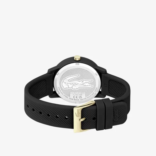 Lacoste Watches-Women'S .12.12 Black Silicone Strap Watch