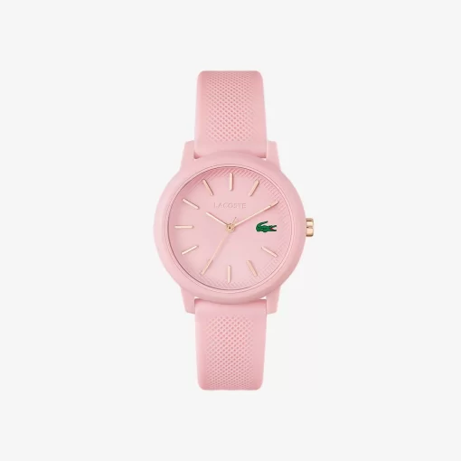 Lacoste Watches-Women'S .12.12 Pink Silicone Strap Watch