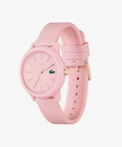 Lacoste Watches-Women'S .12.12 Pink Silicone Strap Watch