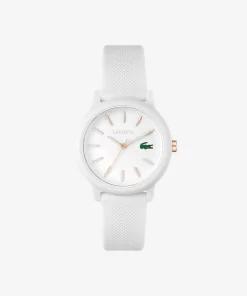 Lacoste Watches-Women'S .12.12 White Silicone Strap Watch