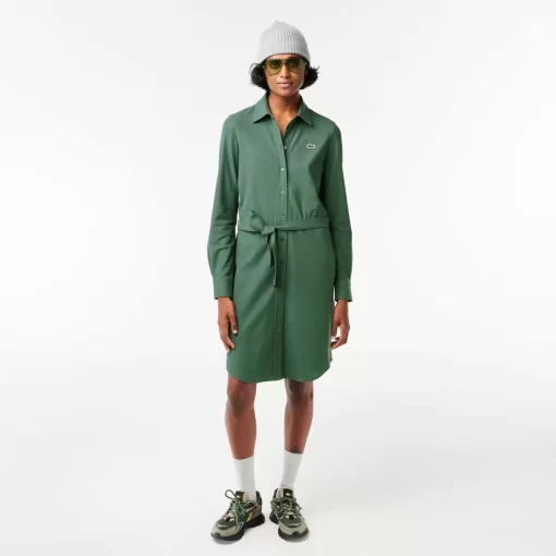 Lacoste Dresses & Skirts-Women'S Adjustable Cotton Pique Polo Dress