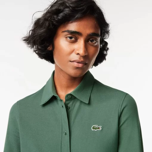 Lacoste Dresses & Skirts-Women'S Adjustable Cotton Pique Polo Dress