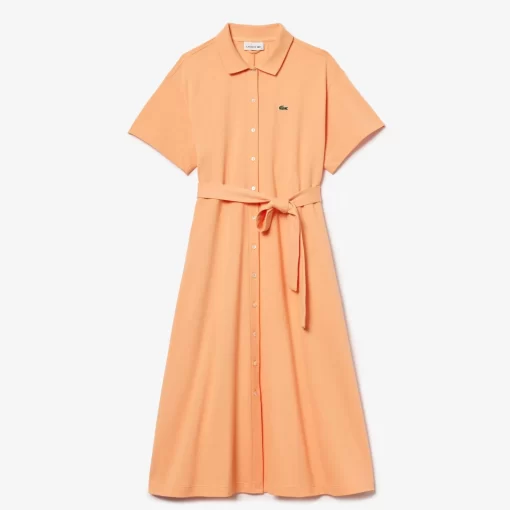 Lacoste Dresses & Skirts-Women'S Belted Pique Polo Dress