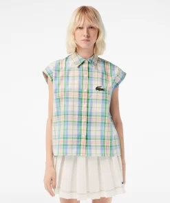 Lacoste Shirts & Tops-Women'S Check Print Shirt