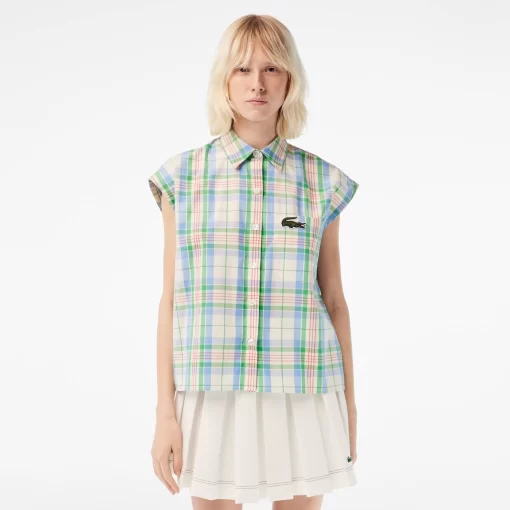 Lacoste Shirts & Tops-Women'S Check Print Shirt